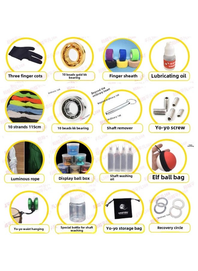 Generic - Yo-yo Accessories Rope Three-finger Gloves Yo-yo Kk Bearing Washing Shaft Oil Puller Lubricant Zhongyuanxing-Color:1 Special Waist Hanging - Image 1