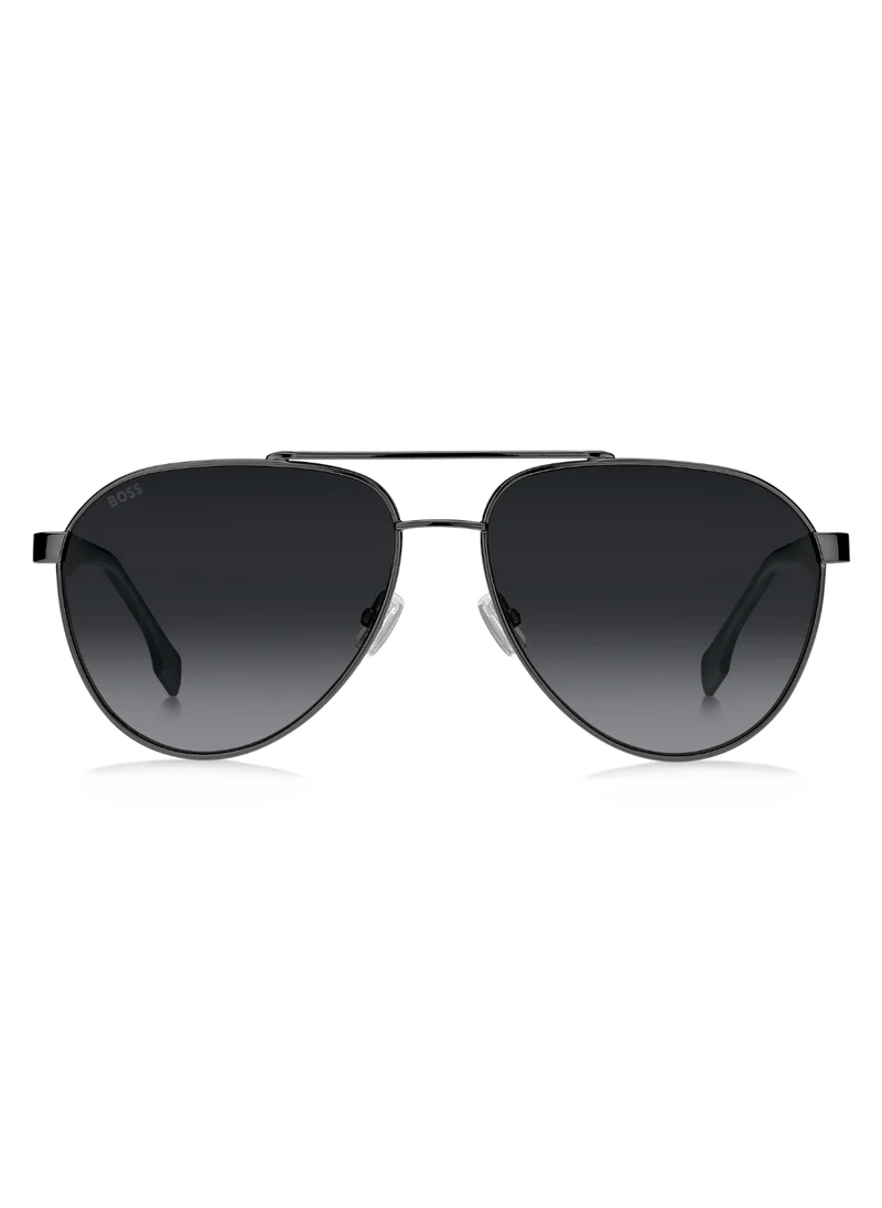 بوس Men's UV Protection Sunglasses Boss 1485/S Grey 51.8 - Lens Size: 60 Mm
