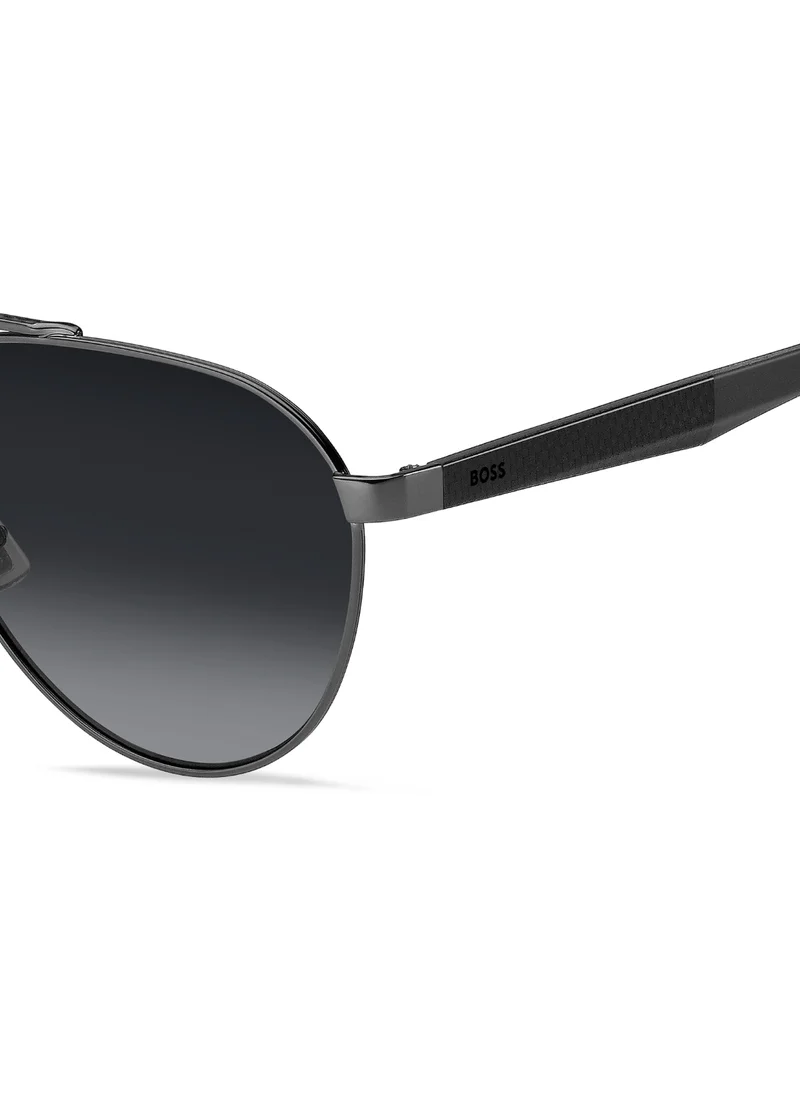 بوس Men's UV Protection Sunglasses Boss 1485/S Grey 51.8 - Lens Size: 60 Mm