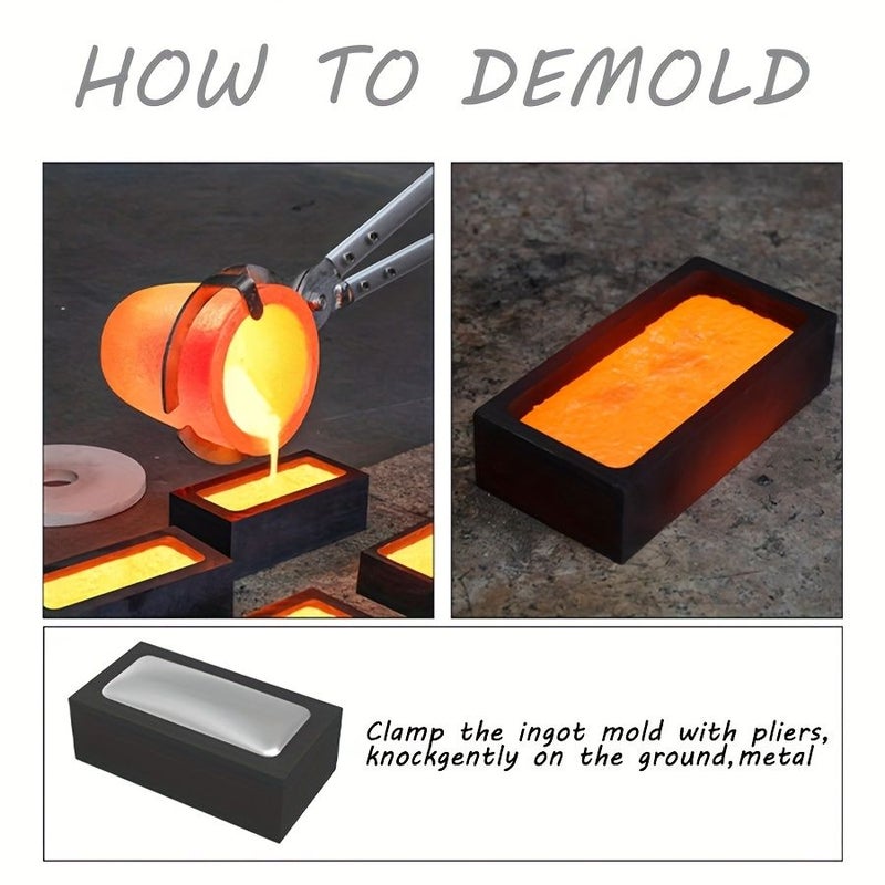 High Temperature Gold Ingot Casting Mold 280g for DIY Jewelry Making Tools - Image 2