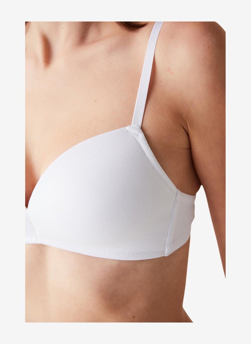 Penti Women Cosy Cotton White Wireless Padded Bra - Image 4