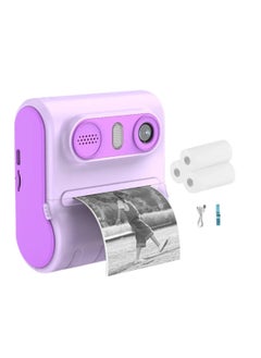 DIGI CORE Digital Camera For Kids 46MP Kids Camera With 32GB SD Card Full HD 1080P Cameras Mini Kids Camera With Instant Print Thermal Printer With 3 Thermal Rolls 2.4Inch Eye Protect Screen With Speaker Purple  - Image 4