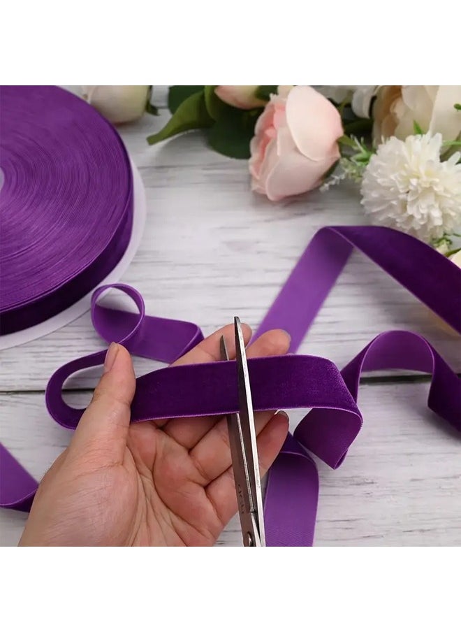 Zeemey 3pcs Pink Velvet Ribbon 1.5 cm x 9.1 meter - Vintage Nylon Velvet Ribbon with Spool for Gift Wrapping, Floral Bouquets, Wedding Decorations, and Crafts, Ribbon for Flower Bouquet(Pink)  - Image 3