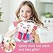 SQIMZAR Tooth Fairy PillowTooth Fairy Plush Dolls Gifts for Girls with Pocket and Glittering Wings - Image 4