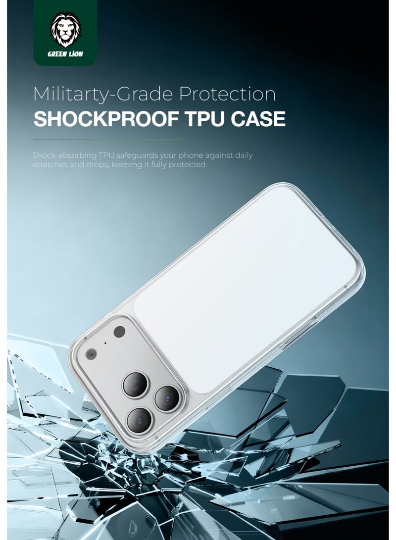 GREEN LION Crystal Plus Case iPhone 17 Pro whit Invisible MagSafe Compatibility / Camera Protection / Comfortable grip / Anti Fingerprint - Clear - Image 4