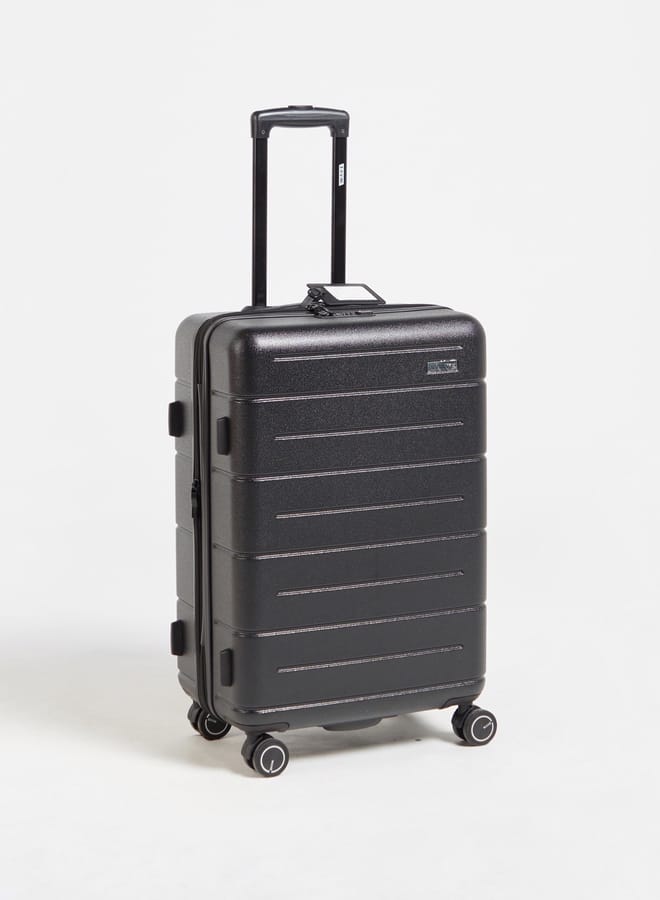 Wave Textured Hardcase Luggage Trolley Bag with Retractable Handle - Image 1