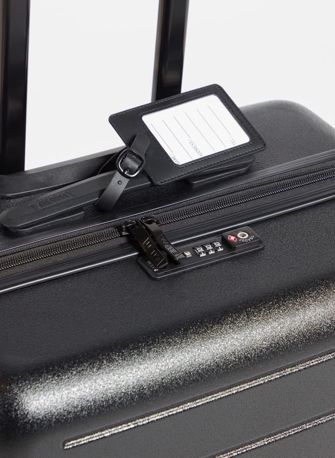Wave Textured Hardcase Luggage Trolley Bag with Retractable Handle - Image 2