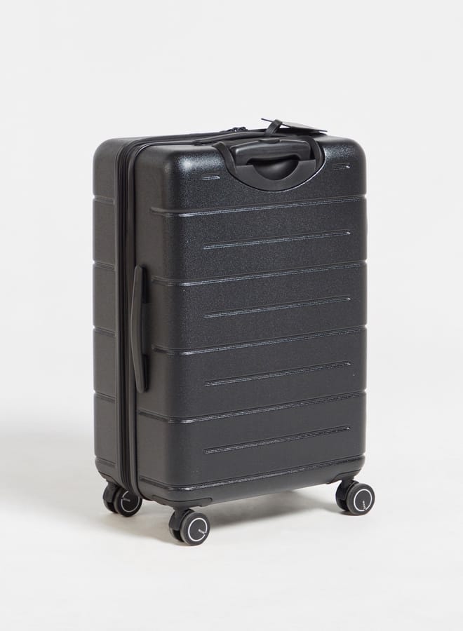 Wave Textured Hardcase Luggage Trolley Bag with Retractable Handle - Image 4