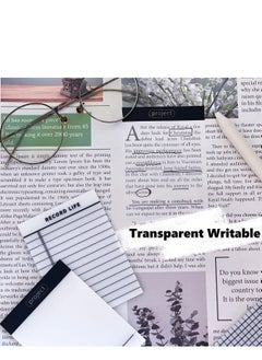 SYOSI SYOSI Transparent Sticky Note Pads - 400Pcs Waterproof Self-Adhesive Pad，Translucent Sticky Notes Suitable for Reading、Studying、 Home、Office、School，Sticks Securely，Removes Cleanly  - Image 3