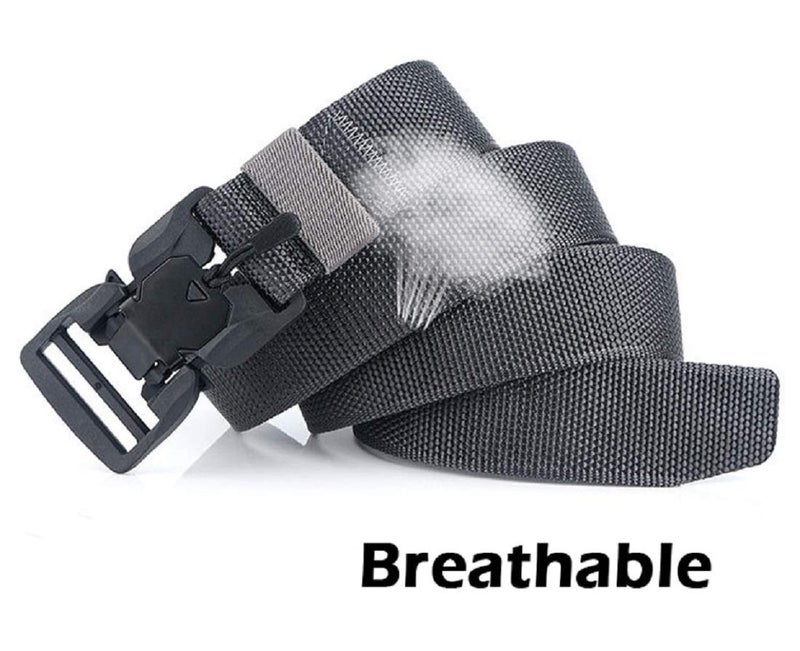 Contacts Synthetic Quick Release Buckle Nylon Belt for Men | Men's Nylon Belt (Free Size) - Image 3