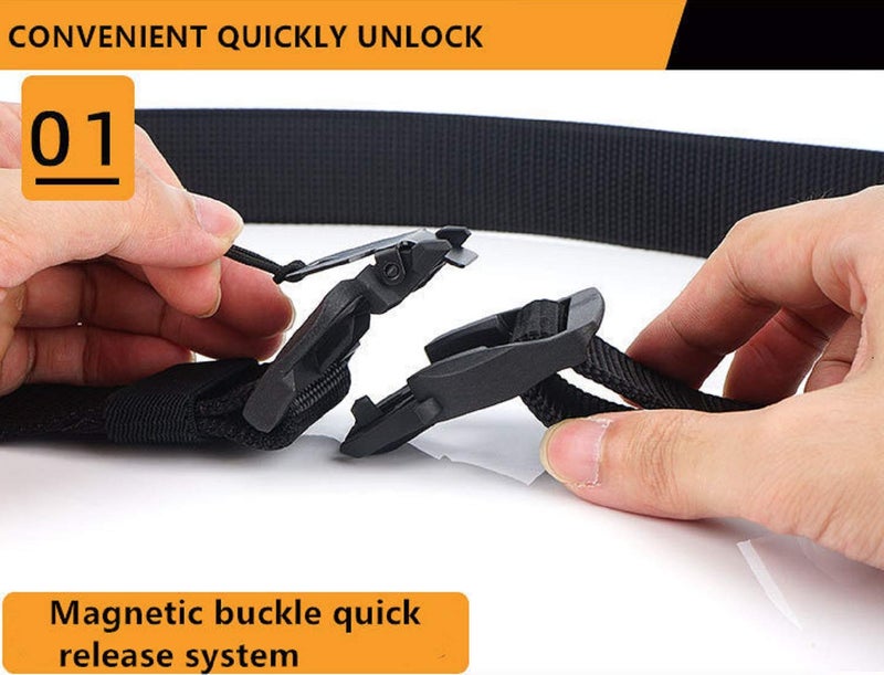 Contacts Synthetic Quick Release Buckle Nylon Belt for Men | Men's Nylon Belt (Free Size) - Image 4