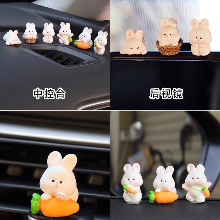 Adorable Cartoon Bunny Car Dashboard Ornaments for Trendy Drivers - Image 5