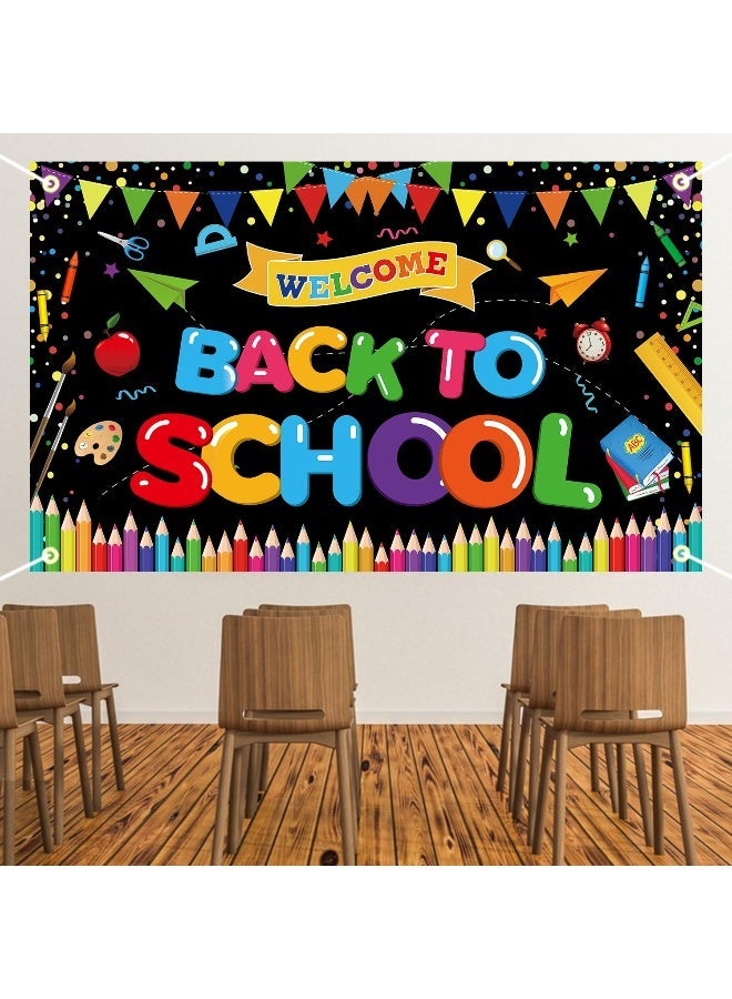 Kidzilla Large 180x110cm Black Polyester Ribbon for Classroom Displays and Event Decorations - 180 x 110 cm, Black Polyester - Image 1