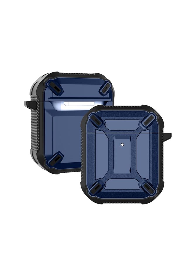 Raxoom Case Cover Wireless Earphones Shockproof King Kong Armor Silicone Protective Case For AirPods 1/2 Blue