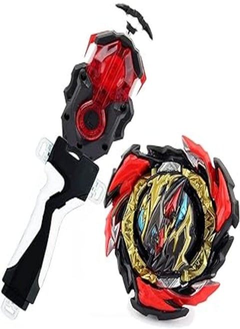 Lr Launcher Grip Bay Blades Toy Bey Battling Tops Burst Game B-184 Left Right String Launcher Booster DB B-191 Dangerous Belial All Might-2 Dynamite Battle Starter Set Gift for Boys (Black)