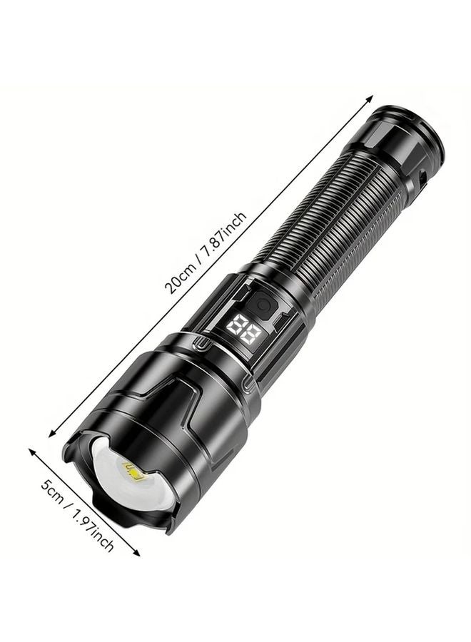 Digital Display Super Bright Tactical Flashlight 1200mAh Rechargeable Type C Fast Charging - Image 4