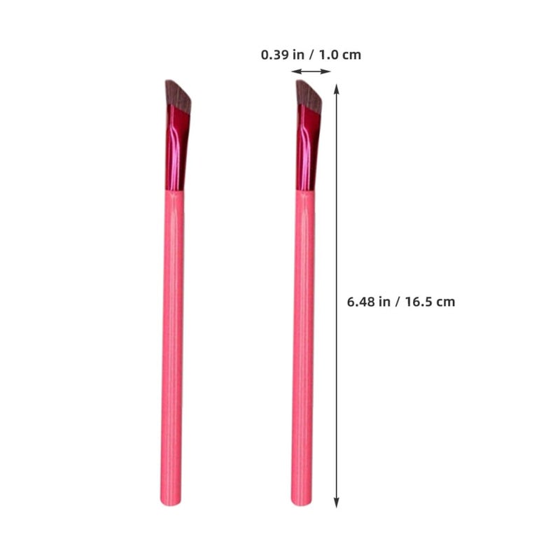 2pcs Angled Eyebrow Brush Set Professional Square Concealer Tip for Precise Shaping - Image 3