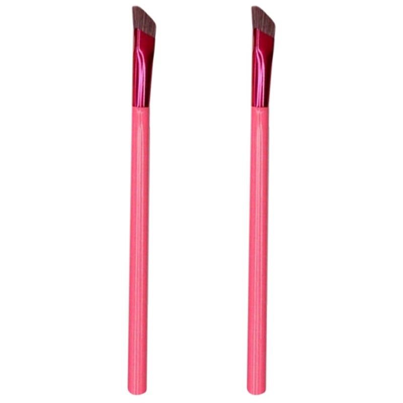 2pcs Angled Eyebrow Brush Set Professional Square Concealer Tip for Precise Shaping - Image 2