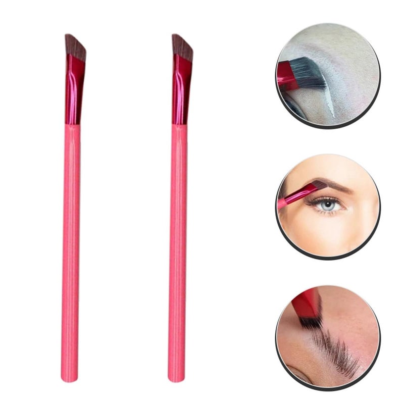 2pcs Angled Eyebrow Brush Set Professional Square Concealer Tip for Precise Shaping - Image 5