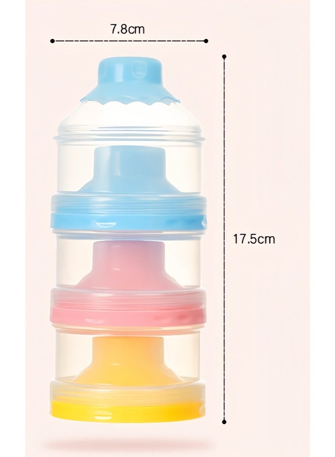 Baby Milk Formula DispensBaby Milk Formula Dispenser – 3-Layer BPA-Free Stackable Powder Storage Container with Twist-Lock Lids, Travel-Friendly Baby Snack Organizer (Pink)er – 3-Layer BPA-Free Stackable Powder Storage Container with Twist-Lock Lids, Travel-Friendly Baby Snack Organizer (Pink) - Image 2