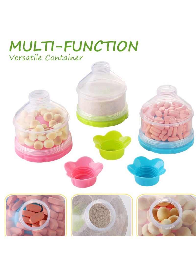 Baby Milk Formula DispensBaby Milk Formula Dispenser – 3-Layer BPA-Free Stackable Powder Storage Container with Twist-Lock Lids, Travel-Friendly Baby Snack Organizer (Pink)er – 3-Layer BPA-Free Stackable Powder Storage Container with Twist-Lock Lids, Travel-Friendly Baby Snack Organizer (Pink) - Image 5