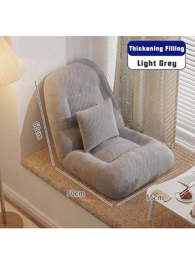 3-in-1 Convertible Sofa Bed ,Adjustable Recliner Chair Couch Bed, Full Cotton Foldable Couch Convertible for Living Room Bedroom Small Spaces, Foldable Couch with Pillow for Resting/Reading in Small Space, Studio, Office, Apartment, Compact Living Room, Dark Gray