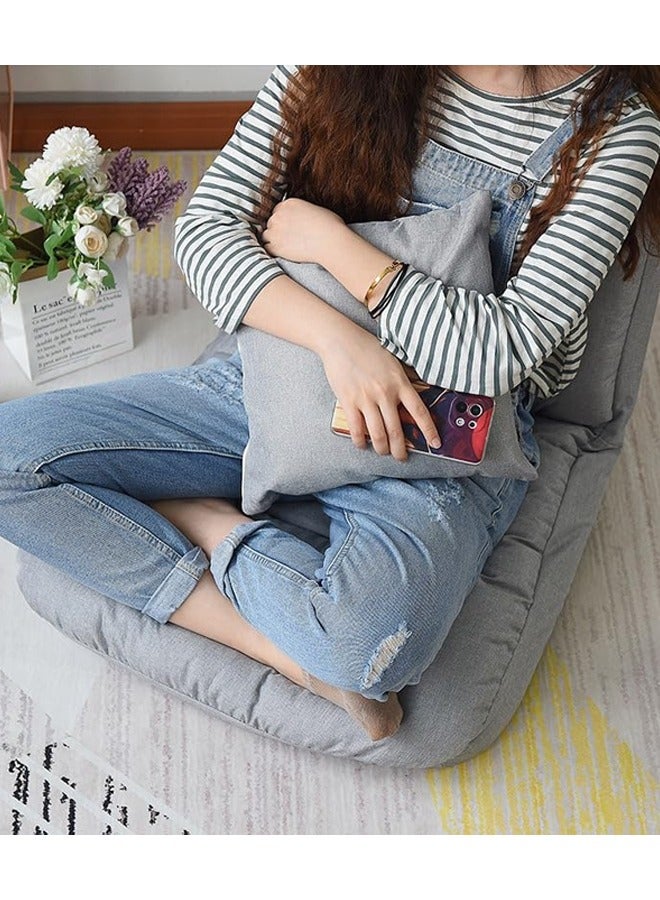 3-in-1 Convertible Sofa Bed ,Adjustable Recliner Chair Couch Bed, Full Cotton Foldable Couch Convertible for Living Room Bedroom Small Spaces, Foldable Couch with Pillow for Resting/Reading in Small Space, Studio, Office, Apartment, Compact Living Room, Dark Gray