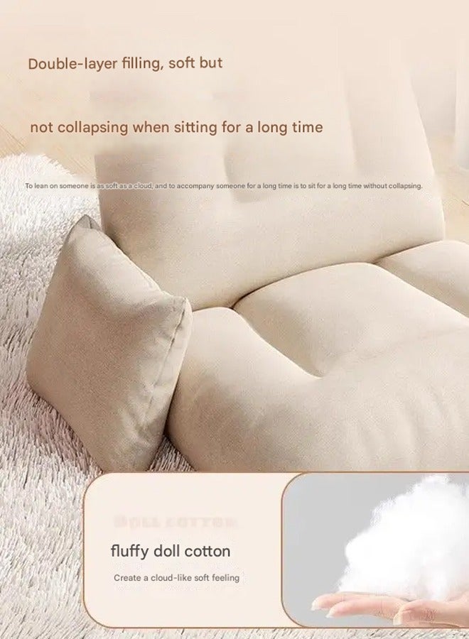 3-in-1 Convertible Sofa Bed ,Adjustable Recliner Chair Couch Bed, Full Cotton Foldable Couch Convertible for Living Room Bedroom Small Spaces, Foldable Couch with Pillow for Resting/Reading in Small Space, Studio, Office, Apartment, Compact Living Room, Dark Gray