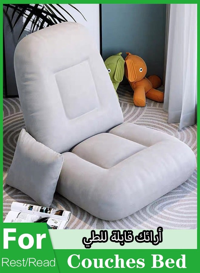 3-in-1 Convertible Sofa Bed ,Adjustable Recliner Chair Couch Bed, Full Cotton Foldable Couch Convertible for Living Room Bedroom Small Spaces, Foldable Couch with Pillow for Resting/Reading in Small Space, Studio, Office, Apartment, Compact Living Room, Dark Gray