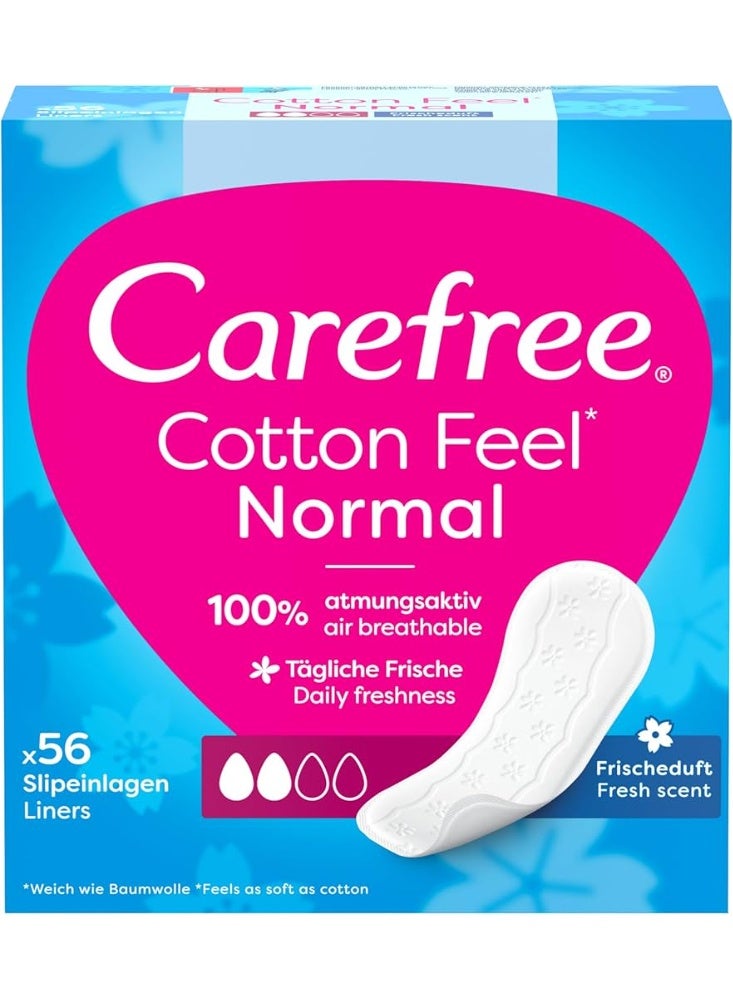 Cotton Feel Normal Daily freshness Fresh scent x56 Liners
