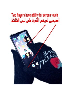 Generic Women glove s girly mobile screen touch fingers winter wool gloves  - Image 3