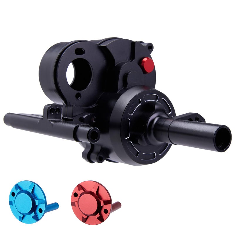TOOMOD Aluminum Gearbox Gear Case Rear Axle kit for Tamiya CW01 Lunch BoxPumpkinHornetMonteroGrasshopper Black - Image 3