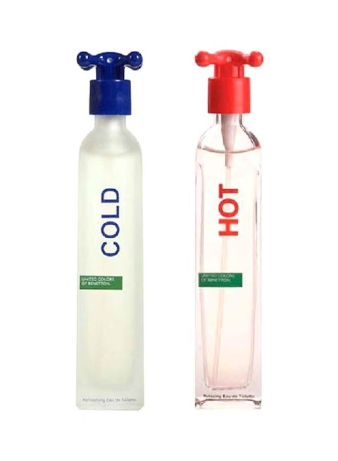 Benetton Hot And Cold EDT Set 200ml - Image 1