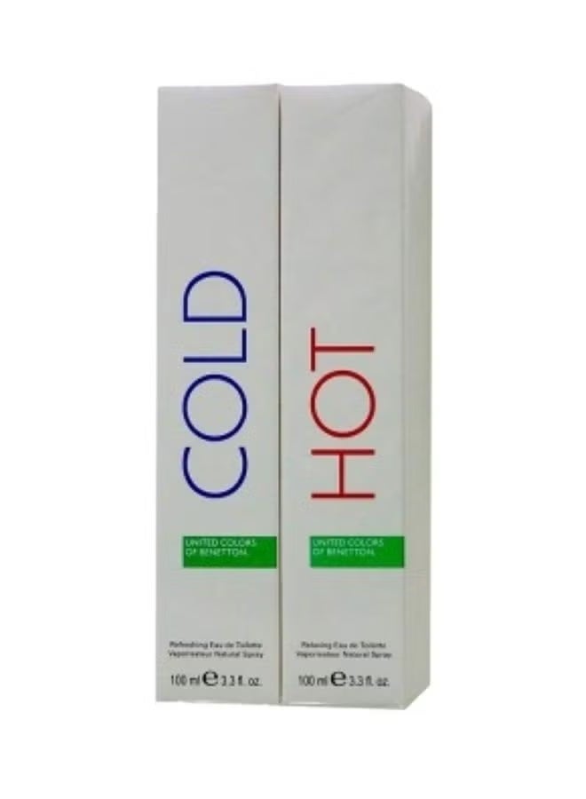 Benetton Hot And Cold EDT Set 200ml - Image 2