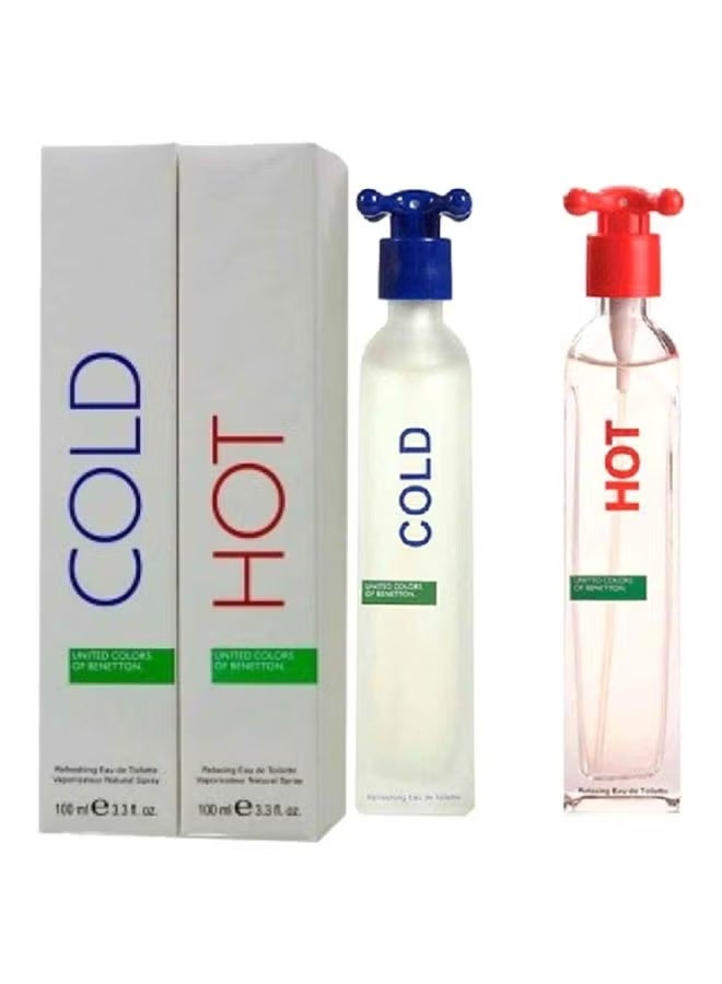 Benetton Hot And Cold EDT Set 200ml - Image 3