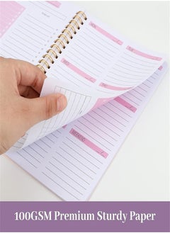 Generic Weekly Planner Undated, A5 To Do List Notebook Weekly Goals Schedule Planner Daily Planner Notebook Weekly Goals Planner for Work & Personal Life  - Image 5