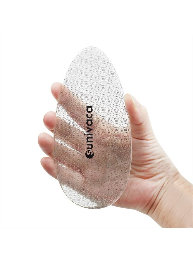 Sunivaca Glass Foot File Callus Remover for Feet, Heel Scraper, Pumice Stone, Diabetic Feet Scrubber Dead Skin Remover for Feet Professional Pedicure Tools - Image 1