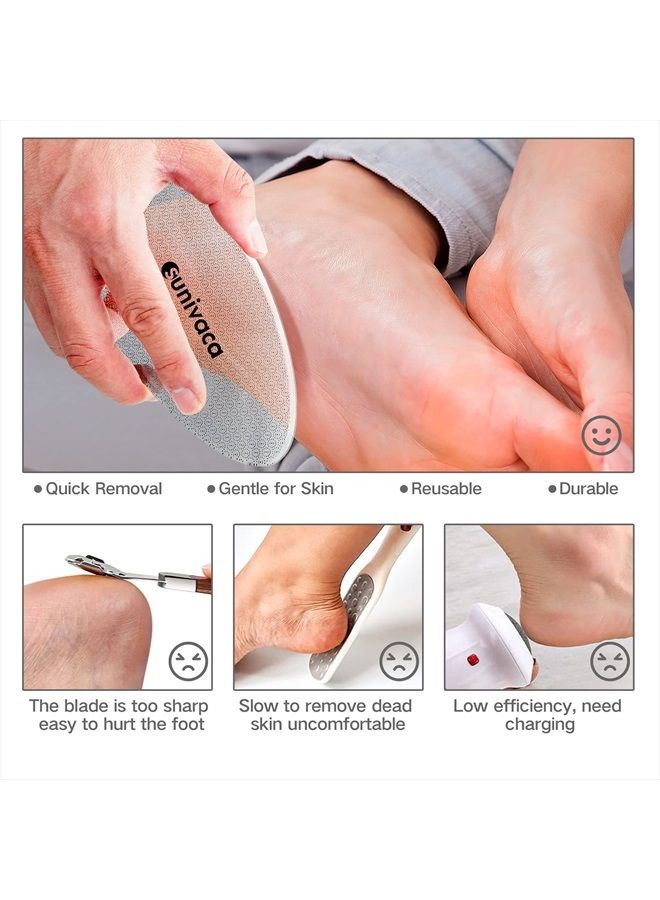 Sunivaca Glass Foot File Callus Remover for Feet, Heel Scraper, Pumice Stone, Diabetic Feet Scrubber Dead Skin Remover for Feet Professional Pedicure Tools - Image 5
