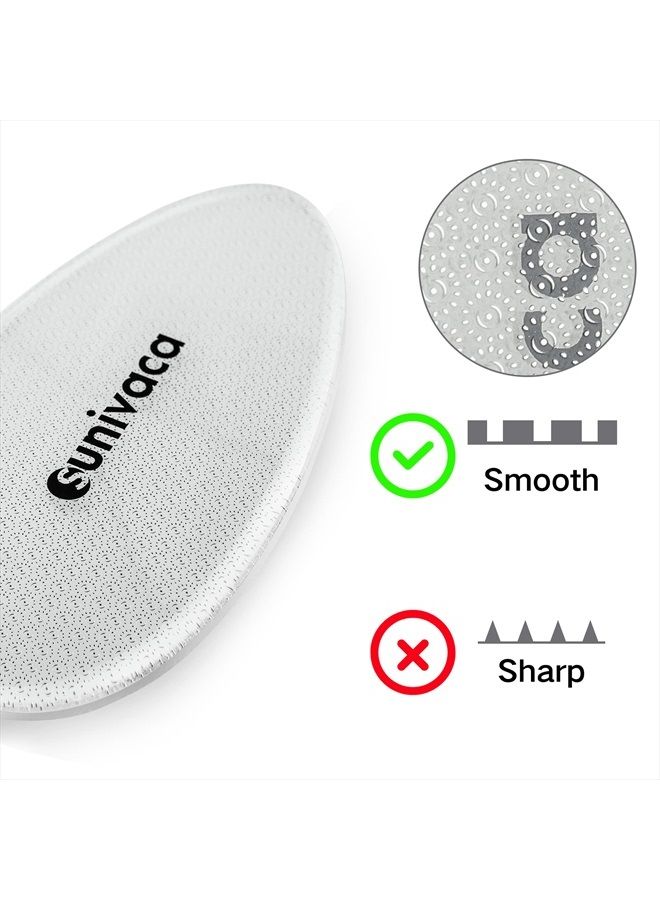 Sunivaca Glass Foot File Callus Remover for Feet, Heel Scraper, Pumice Stone, Diabetic Feet Scrubber Dead Skin Remover for Feet Professional Pedicure Tools - Image 2