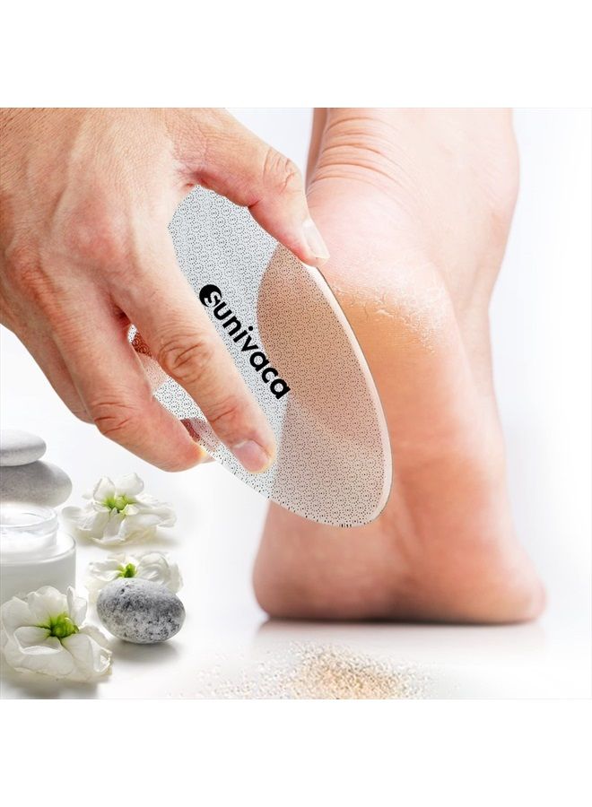 Sunivaca Glass Foot File Callus Remover for Feet, Heel Scraper, Pumice Stone, Diabetic Feet Scrubber Dead Skin Remover for Feet Professional Pedicure Tools - Image 3