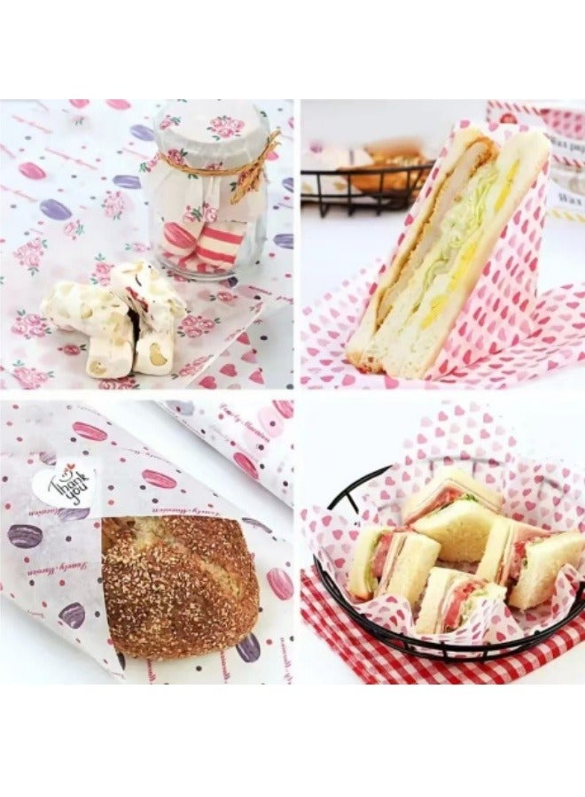 50 Sheets Of Wax Paper Food Wrapping Paper Cake Dessert Oil-Proof Paper Pad Baking Wax Paper - Image 4