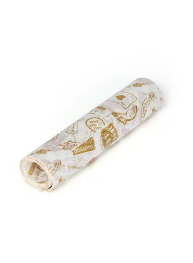 50 Sheets Of Wax Paper Food Wrapping Paper Cake Dessert Oil-Proof Paper Pad Baking Wax Paper - Image 1
