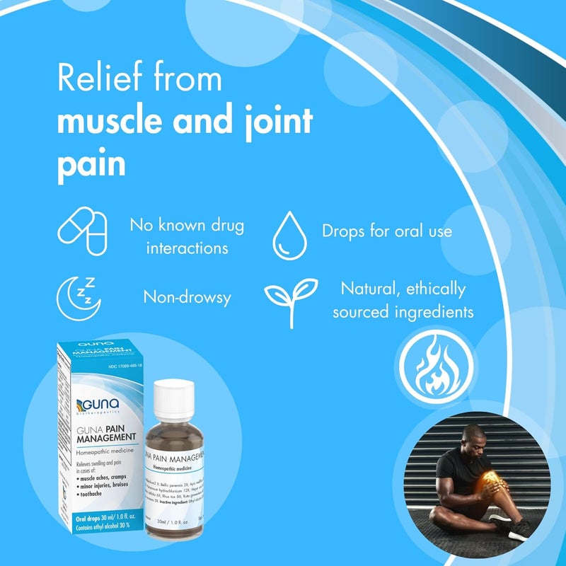 GUNA Pain Management Relieves Muscle Pain Muscle Soreness Joint Pain Swelling from Injuries  Bruises  1 Ounce - Image 2
