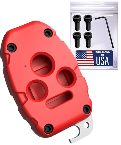 Dubbs Hardware USA-Made for Honda Key Fob Shell | Crack-Resistant & Durable | Seamless Fit | Enhanced Longevity & Functionality | Integrated Bottle Opener | Easy DIY Installation (Red, 4 Button) - Image 1