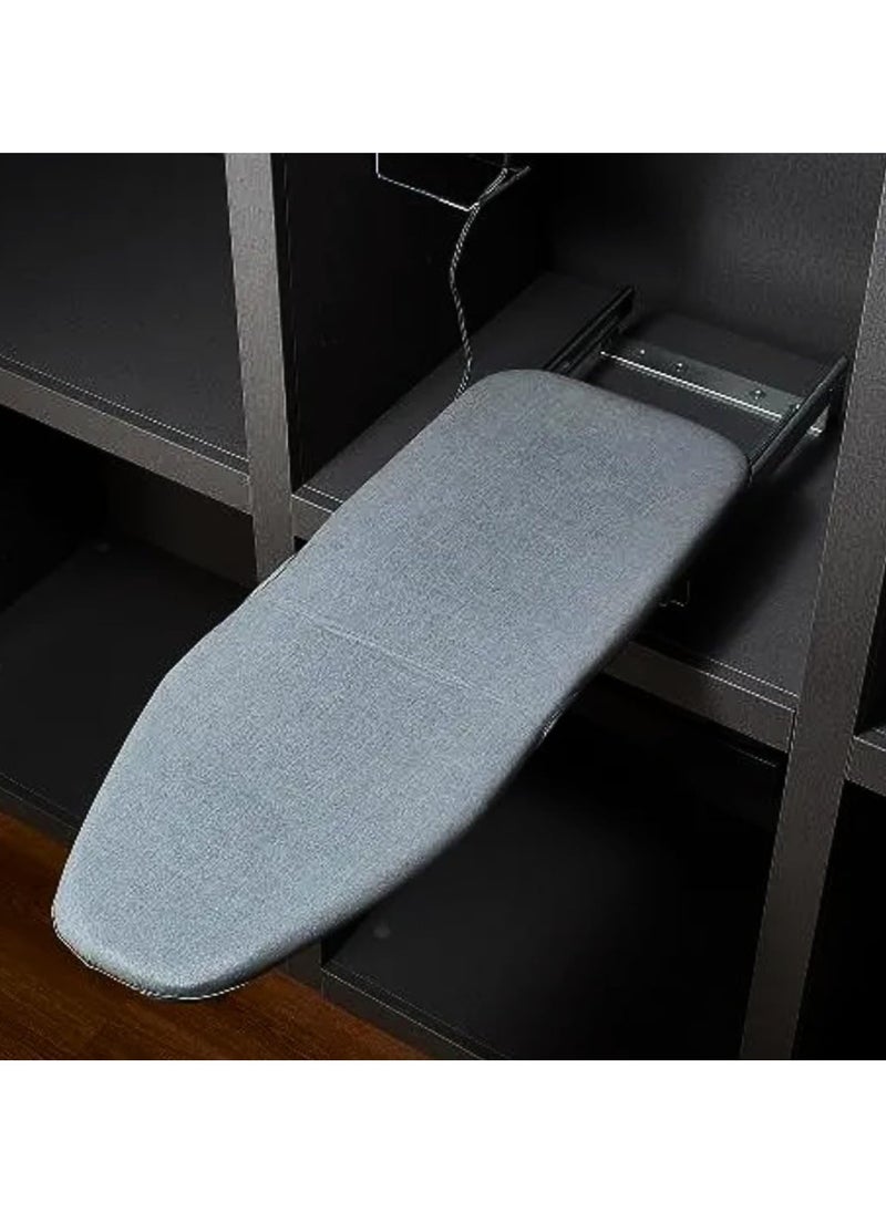 eurocliq Pull Out Ironing Board Wall-Mounted 180° Rotatable Foldable Ironing Station with Heat-Resistant Cover Compact Retractable Space-Saving Design for Apartments  - Image 1