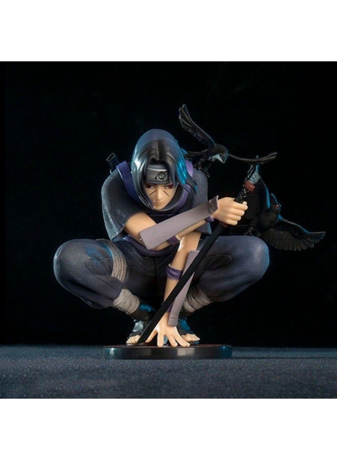 general Naruto Anbe Uchiha Itachi Desktop Decoration Squatting Crow Itachi Character Model Collection Decoration Toys Gifts for Family and friends - Image 1