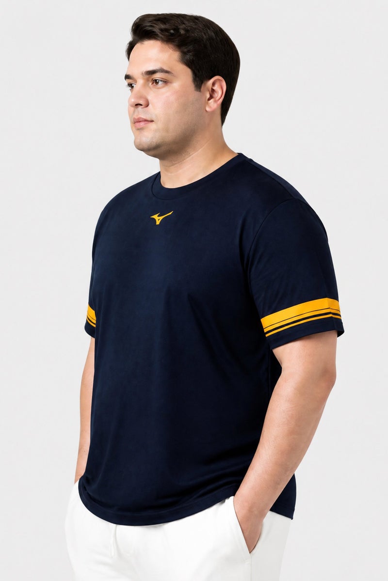 Mizuno Men Sportswear Fit Short Sleeve Training T-Shirt, Dark Navy - Image 3