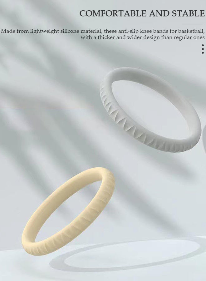 DUNISO 2 Pcs Knee Brace for Running and Sports, Silicone Knee Brace for Pain Relief, Tendonitis and Jumper's Knee, Adjustable Knee Support Bands for Basketball, Soccer, Volleyball, Football, and Running Sports - Image 2