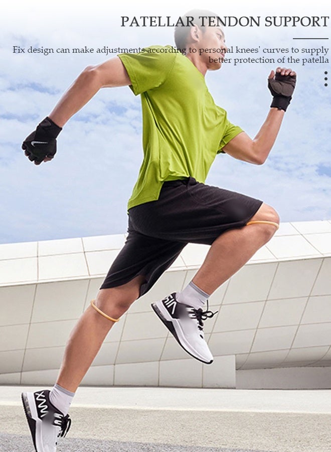 DUNISO 2 Pcs Knee Brace for Running and Sports, Silicone Knee Brace for Pain Relief, Tendonitis and Jumper's Knee, Adjustable Knee Support Bands for Basketball, Soccer, Volleyball, Football, and Running Sports - Image 5