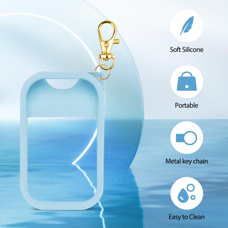 Terpink Silicone Case Compatible With Touchland Hand Sanitizer Spray  Protective Case With Keychain For Power Mist And Glow Mist 1 Fl Oz  Hand Sanitizer Spray Accessory (Blue  1 Pack) - Image 4